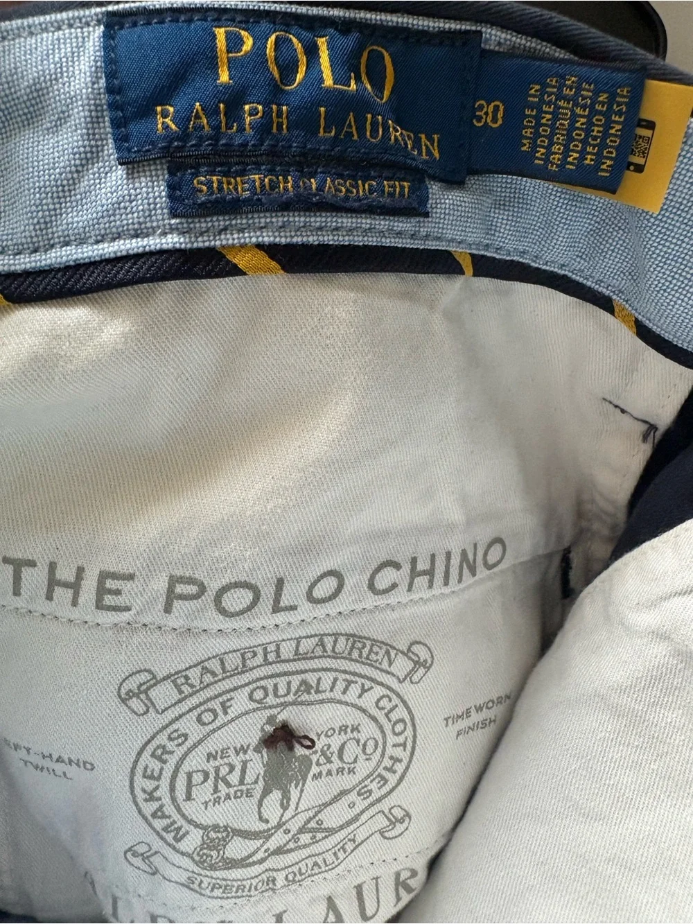 Polo by Ralph Lauren Men's Navy Flat-Front Chino Shorts Sz.30 New